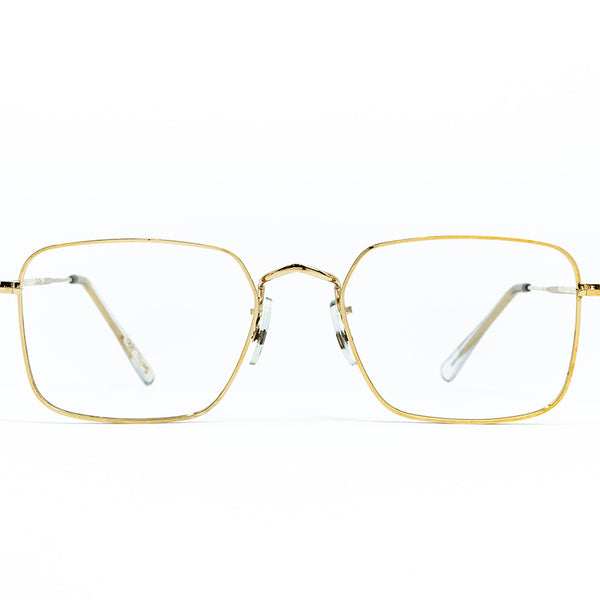 Mens gold frame glasses sales